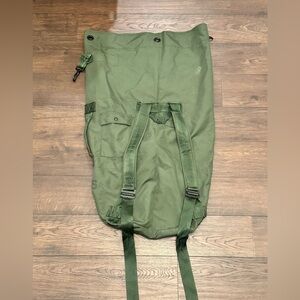 Olive Green U.S. Military Canvas Duffle Backpack